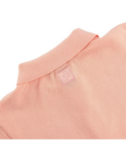 ZOY(ゾーイ)の「WOMENS 30/2コーマ鹿の子ガーメントダイ 半袖ポロシャツ(ポロシャツ・レディース・ブルー系/ホワイト/シャーベット/ホワイト系・MEDIUM/LARGE/SMALL)」の9枚目の写真