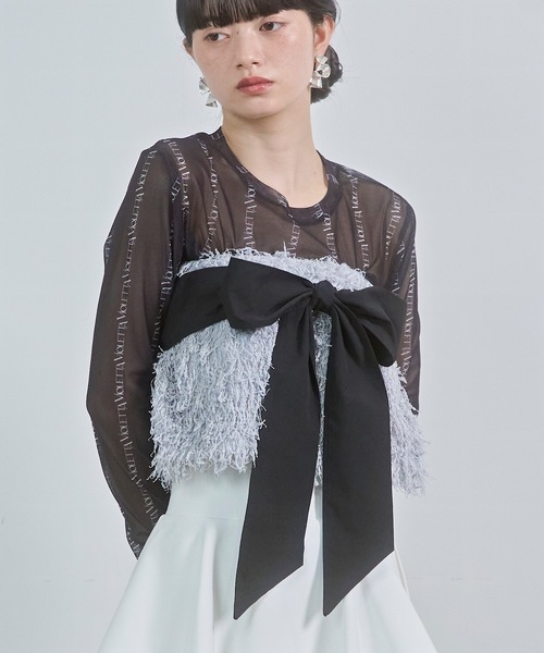 セール】カップ付きフリンジベアトップ（チューブトップ）｜VIOLETTA