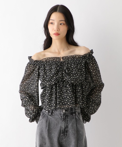 Heather(ヘザー)の「アソートオフショルブラウス 328003(シャツ/ブラウス・レディース・ブラック系その他/アイボリー/ピンク系その他・FREE)」の1枚目の写真