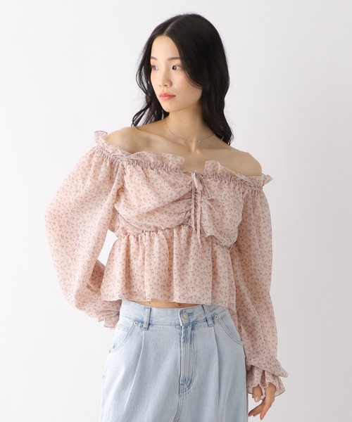 Heather(ヘザー)の「アソートオフショルブラウス 328003(シャツ/ブラウス・レディース・ブラック系その他/アイボリー/ピンク系その他・FREE)」の3枚目の写真
