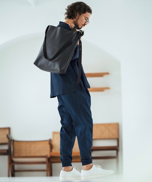 Magine(マージン)の「mj10632-Rayon Denim Fabric Button & Lapelless 3-4 Sleeve Jacket デニムジャケット(デニムジャケット・メンズ・ワンウォッシュ/ブラック系その他/ダークインディゴブルー・44/46/48)」の16枚目の写真
