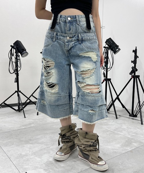新品未使用　ローヘン　lohen タブルウェスト　ハーフパンツ lohen ローヘン ダブルウェストハーフパンツ 36 - メルカリ