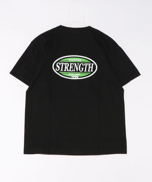 MODISH GAZE(モディシュガゼ)の「【MODISH GAZE】STRENGTHオーバルロゴTシャツ(Tシャツ/カットソー・レディース・ブラック/ホワイト・LARGE)」の22枚目の写真