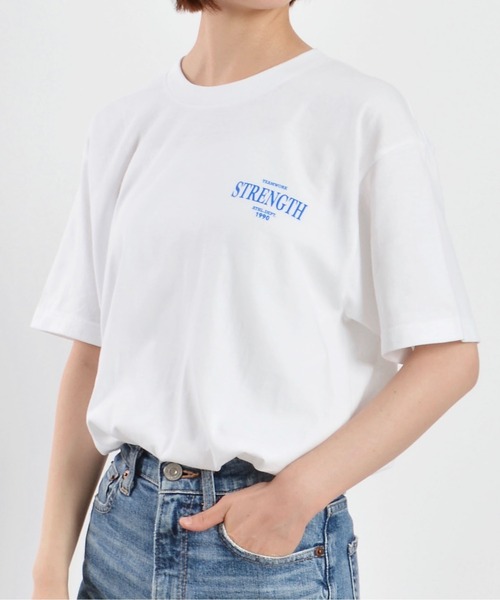 MODISH GAZE(モディシュガゼ)の「【MODISH GAZE】STRENGTHオーバルロゴTシャツ(Tシャツ/カットソー・レディース・ブラック/ホワイト・LARGE)」の18枚目の写真