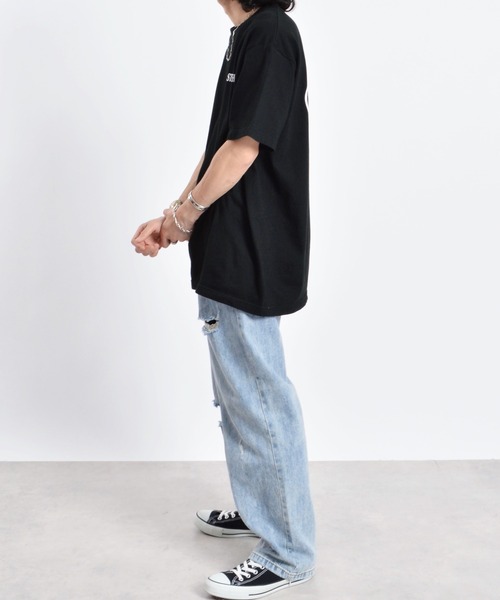 MODISH GAZE(モディシュガゼ)の「【MODISH GAZE】STRENGTHオーバルロゴTシャツ(Tシャツ/カットソー・レディース・ブラック/ホワイト・LARGE)」の11枚目の写真