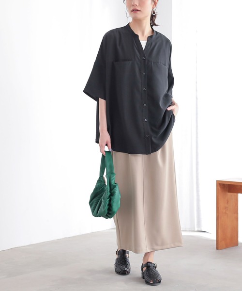 n'OrLABEL(ノアールレーベル)の「【機能素材】『スキッパーシャツ』(シャツ/ブラウス・レディース・ブルー/オフホワイト/ブラック・FREE)」の16枚目の写真