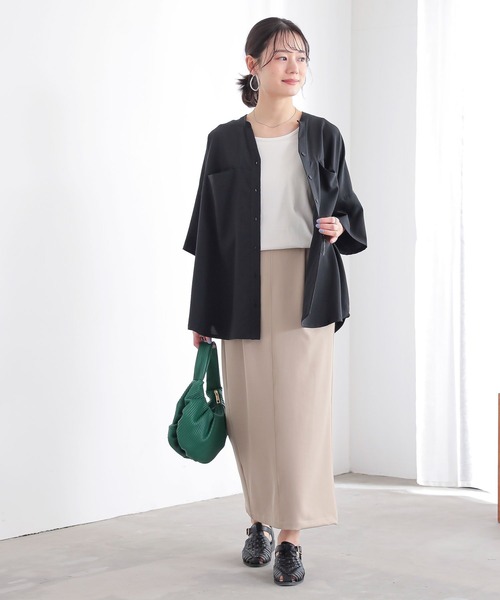 n'OrLABEL(ノアールレーベル)の「【機能素材】『スキッパーシャツ』(シャツ/ブラウス・レディース・ブルー/オフホワイト/ブラック・FREE)」の18枚目の写真