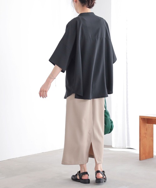 n'OrLABEL(ノアールレーベル)の「【機能素材】『スキッパーシャツ』(シャツ/ブラウス・レディース・ブルー/オフホワイト/ブラック・FREE)」の17枚目の写真