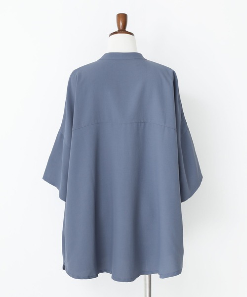 n'OrLABEL(ノアールレーベル)の「【機能素材】『スキッパーシャツ』(シャツ/ブラウス・レディース・ブルー/オフホワイト/ブラック・FREE)」の12枚目の写真