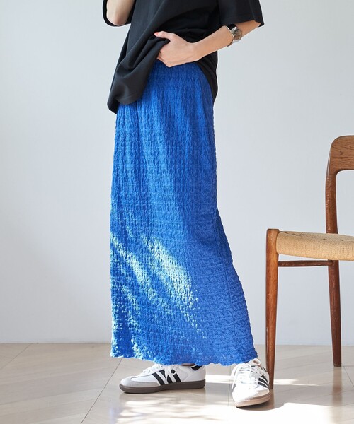 coen(コーエン)の「カットレースナロースカート(スカート・レディース・オフホワイト/ブラック/コバルトブルー・FREE)」の3枚目の写真