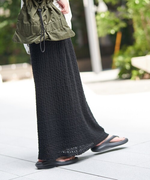 coen(コーエン)の「カットレースナロースカート(スカート・レディース・オフホワイト/ブラック/コバルトブルー・FREE)」の2枚目の写真