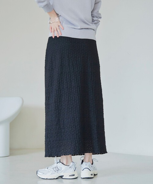 coen(コーエン)の「カットレースナロースカート(スカート・レディース・オフホワイト/ブラック/コバルトブルー・FREE)」の7枚目の写真