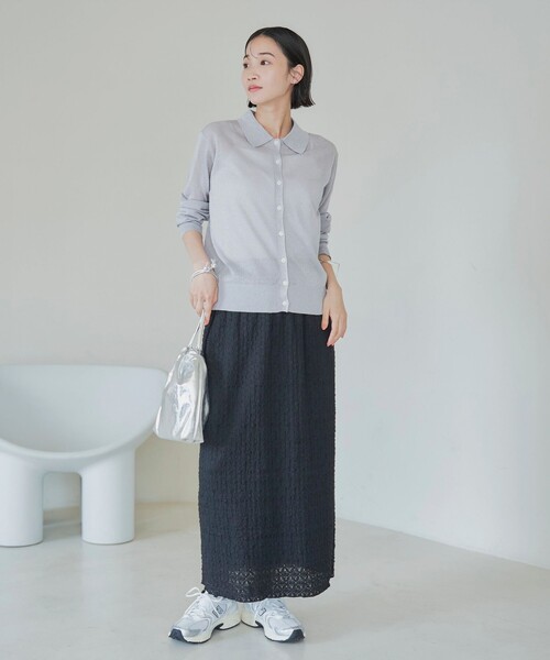 coen(コーエン)の「カットレースナロースカート(スカート・レディース・オフホワイト/ブラック/コバルトブルー・FREE)」の8枚目の写真