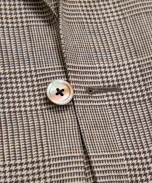 BROOKS BROTHERS（ブルックスブラザーズ）の「アイリッシュリネン　グレンプラッド　２釦アンコンジャケット　Classic（テーラードジャケット・メンズ・ベージュ・36SHT/38SHT/39SHT/40SHT/42SHT）」の4枚目の写真