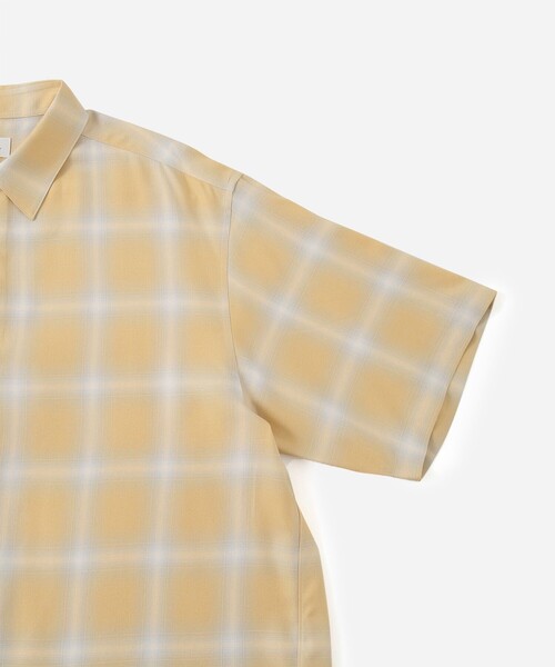 Saturdays NYC（サタデーズ ニューヨークシティ ）の「Bruce Short Sleeve Checked SS Shirts（シャツ/ブラウス・メンズ・イエロー/オフホワイト・L/M/S/XL）」の15枚目の写真