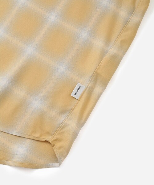 Saturdays NYC（サタデーズ ニューヨークシティ ）の「Bruce Short Sleeve Checked SS Shirts（シャツ/ブラウス・メンズ・イエロー/オフホワイト・L/M/S/XL）」の16枚目の写真