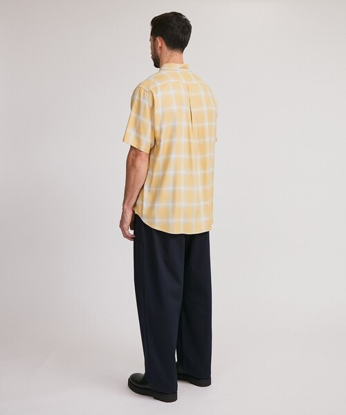 Saturdays NYC（サタデーズ ニューヨークシティ ）の「Bruce Short Sleeve Checked SS Shirts（シャツ/ブラウス・メンズ・イエロー/オフホワイト・L/M/S/XL）」の6枚目の写真