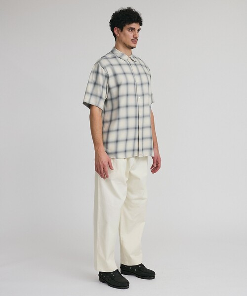 Saturdays NYC（サタデーズ ニューヨークシティ ）の「Bruce Short Sleeve Checked SS Shirts（シャツ/ブラウス・メンズ・イエロー/オフホワイト・L/M/S/XL）」の9枚目の写真