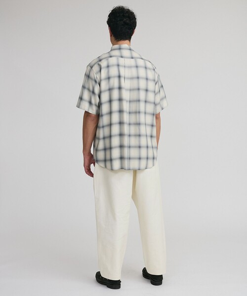 Saturdays NYC（サタデーズ ニューヨークシティ ）の「Bruce Short Sleeve Checked SS Shirts（シャツ/ブラウス・メンズ・イエロー/オフホワイト・L/M/S/XL）」の10枚目の写真