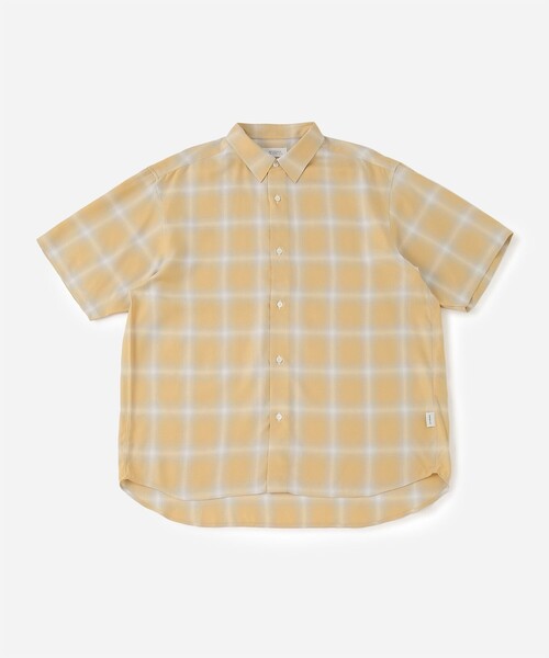 Saturdays NYC（サタデーズ ニューヨークシティ ）の「Bruce Short Sleeve Checked SS Shirts（シャツ/ブラウス・メンズ・イエロー/オフホワイト・L/M/S/XL）」の12枚目の写真