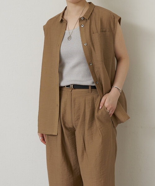 LIVETART（リヴェタート）の「ラメリブタンク（ニット/セーター・レディース・グレー/ブラウン・FREE）」の11枚目の写真