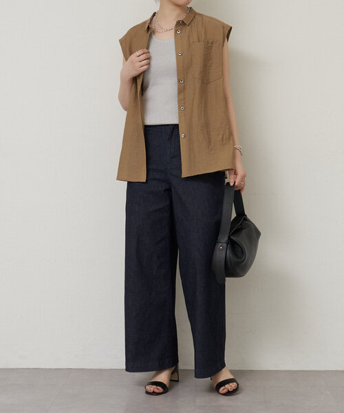 LIVETART（リヴェタート）の「ラメリブタンク（ニット/セーター・レディース・グレー/ブラウン・FREE）」の14枚目の写真