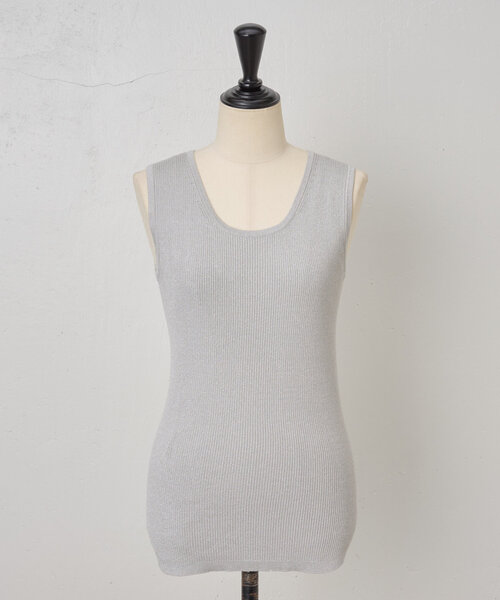 LIVETART（リヴェタート）の「ラメリブタンク（ニット/セーター・レディース・グレー/ブラウン・FREE）」の19枚目の写真