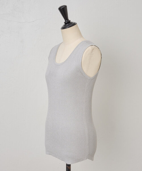 LIVETART（リヴェタート）の「ラメリブタンク（ニット/セーター・レディース・グレー/ブラウン・FREE）」の20枚目の写真