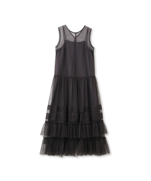 QUEENS COURT（クイーンズコート）の「チュールフリルワンピースアンサンブル≪手洗い可能≫（ワンピース・レディース・ピンク/チャコールグレー・M）」の14枚目の写真