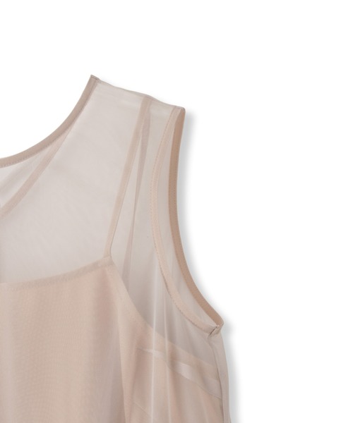 QUEENS COURT（クイーンズコート）の「チュールフリルワンピースアンサンブル≪手洗い可能≫（ワンピース・レディース・ピンク/チャコールグレー・M）」の7枚目の写真