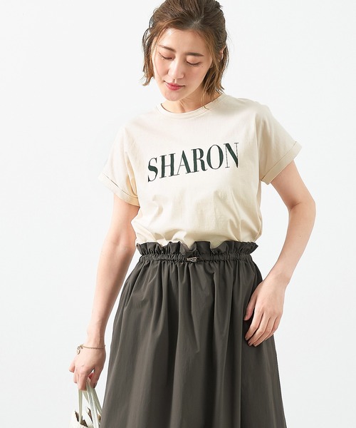 MICA&DEAL（マイカ＆ディール）の「"SHARON"ロゴヘムラウンドT-shirt〈2サイズ展開〉（Tシャツ/カットソー・レディース・ライトベージュ/ホワイト/ピンク/ネイビー・36/38）」の3枚目の写真