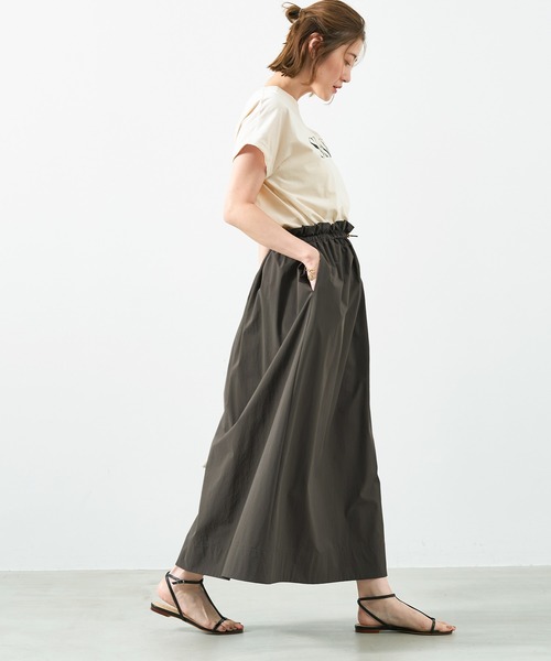 MICA&DEAL（マイカ＆ディール）の「"SHARON"ロゴヘムラウンドT-shirt〈2サイズ展開〉（Tシャツ/カットソー・レディース・ライトベージュ/ホワイト/ピンク/ネイビー・36/38）」の8枚目の写真