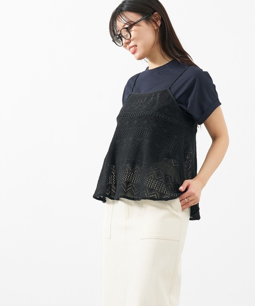 MICA&DEAL（マイカ＆ディール）の「"SHARON"ロゴヘムラウンドT-shirt〈2サイズ展開〉（Tシャツ/カットソー・レディース・ライトベージュ/ホワイト/ピンク/ネイビー・36/38）」の16枚目の写真