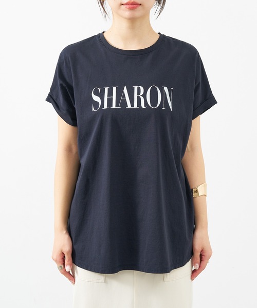 MICA&DEAL（マイカ＆ディール）の「"SHARON"ロゴヘムラウンドT-shirt〈2サイズ展開〉（Tシャツ/カットソー・レディース・ライトベージュ/ホワイト/ピンク/ネイビー・36/38）」の19枚目の写真