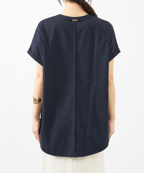 MICA&DEAL（マイカ＆ディール）の「"SHARON"ロゴヘムラウンドT-shirt〈2サイズ展開〉（Tシャツ/カットソー・レディース・ライトベージュ/ホワイト/ピンク/ネイビー・36/38）」の21枚目の写真