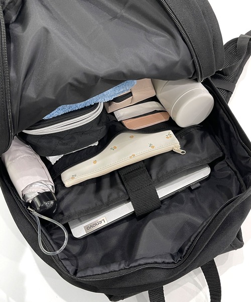 Lee リーリュック 2層式 大容量 33.5L 多ポケット 14ポケット B4 A4 PC