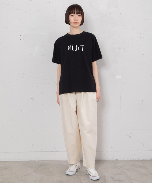 POU DOU DOU(プードゥドゥ)の「ロゴ刺繍Tシャツ(Tシャツ/カットソー・レディース・オフホワイト/ライトイエロー/ブラック・M)」の17枚目の写真