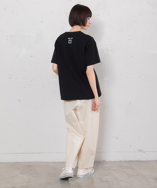 POU DOU DOU(プードゥドゥ)の「ロゴ刺繍Tシャツ(Tシャツ/カットソー・レディース・オフホワイト/ライトイエロー/ブラック・M)」の20枚目の写真