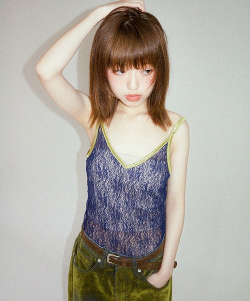 SHEER LACE CAMISOLE / シアーレースキャミソール（キャミソール