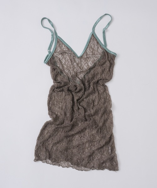 igi(イジ)の「SHEER LACE CAMISOLE / シアーレースキャミソール(キャミソール・レディース・ライトグリーン/ネイビー/ブラウン/チャコールグレー/モカ/ベージュ・FREE)」の20枚目の写真