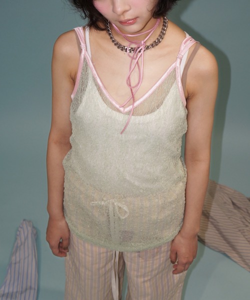 SHEER LACE CAMISOLE / シアーレースキャミソール（キャミソール