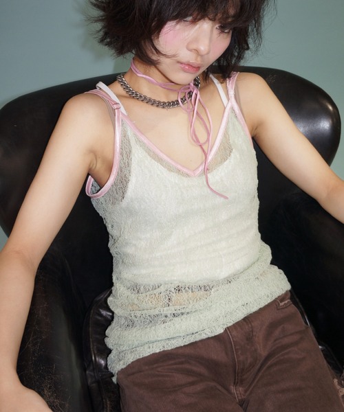SHEER LACE CAMISOLE / シアーレースキャミソール（キャミソール