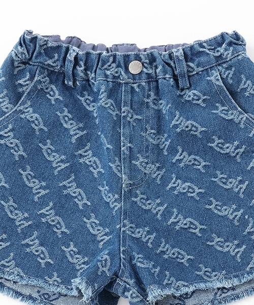 X-girl Stages（エックスガールステージス）の「ロゴジャガードデニムショートパンツ（デニムパンツ・キッズ・ブラック/ライトブルー・120cm/130cm/140cm/90cm/110cm/100cm）」の22枚目の写真