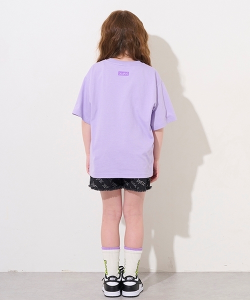 X-girl Stages（エックスガールステージス）の「ロゴジャガードデニムショートパンツ（デニムパンツ・キッズ・ブラック/ライトブルー・120cm/130cm/140cm/90cm/110cm/100cm）」の7枚目の写真