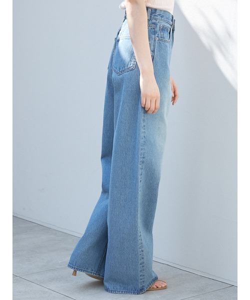 SNIDEL ワイドデニムパンツ スナイデル SNIDEL ワイドデニムパンツ （BLK） -ファッション