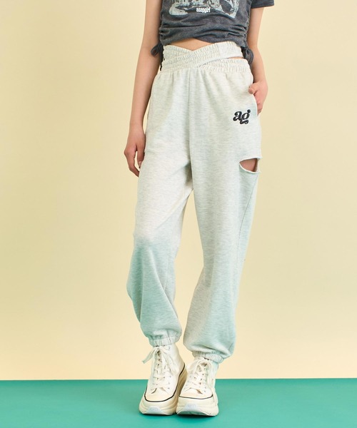 セール】ウエストクロス スウェット ジョガーパンツ（スウェットパンツ