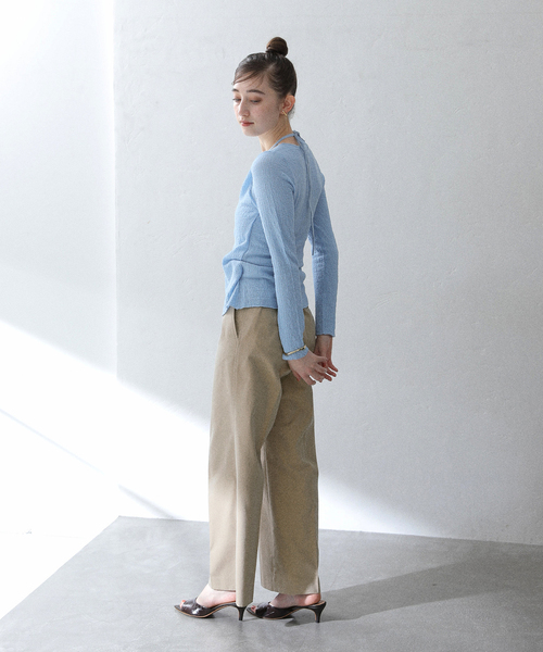 La TOTALITE（ラトータリテ）の「【洗える】チノライクパンツ（その他パンツ・レディース・ネイビー/ベージュ・36/38）」の6枚目の写真