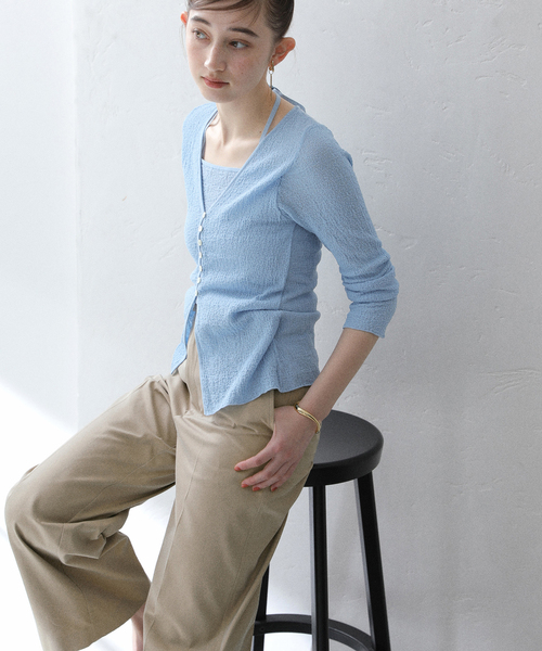 La TOTALITE（ラトータリテ）の「【洗える】チノライクパンツ（その他パンツ・レディース・ネイビー/ベージュ・36/38）」の4枚目の写真