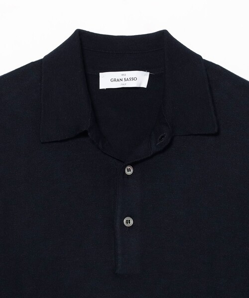 BRILLA per il gusto（ブリッラペルイルグースト）の「GRAN SASSO / ウール 12ゲージ ニットポロシャツ（ポロシャツ・メンズ・ブラック/ベージュ/ネイビー・46/44/48/50）」の11枚目の写真