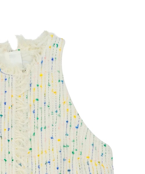 MSGM(エムエスジーエム)の「マルチツィード フリンジワンピース(ワンピース・レディース・マルチ・40)」の4枚目の写真